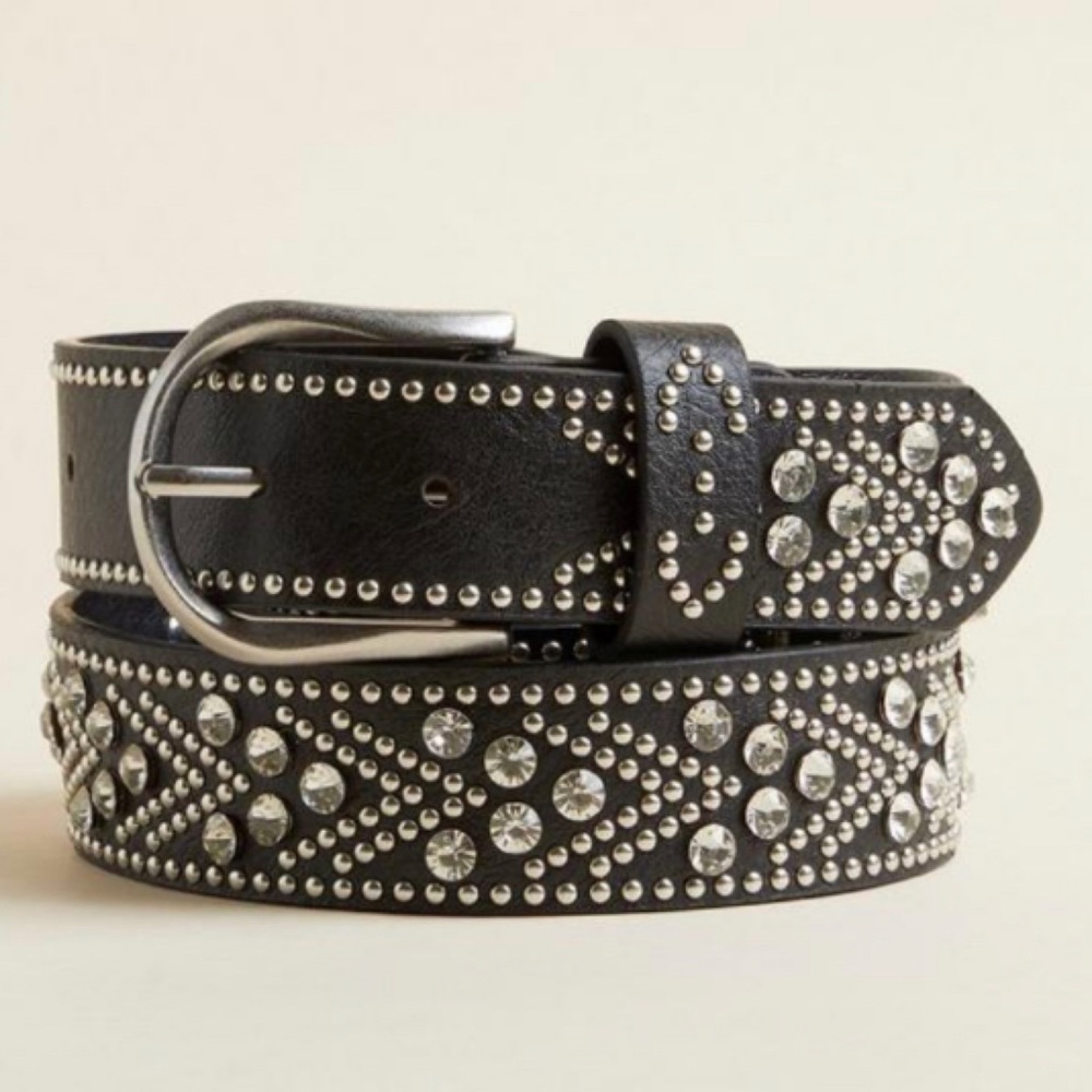 🆕 Rhinestone Studded Jean Belt 3 3X 22 24 NWT Torrid New!